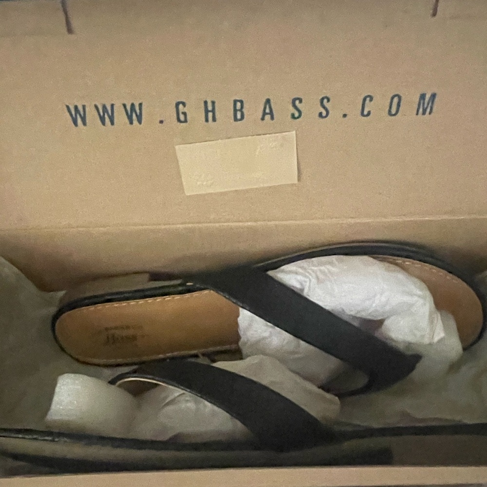 G. H. Bass & Co.Maine Black Leather Thong Sandals 🩴